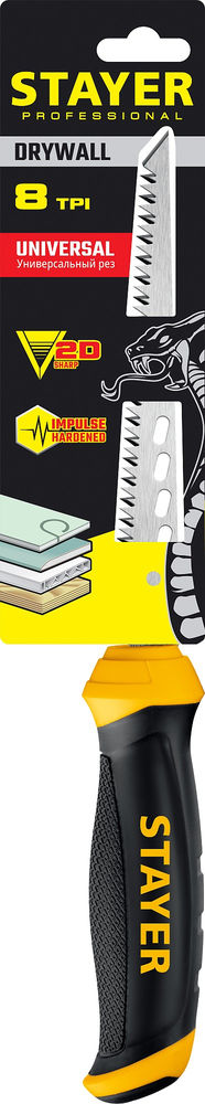 Ножовка выкружная по гипсокартону 160 мм Professional STAYER 15173_z02