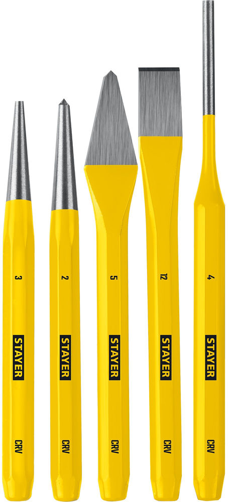 Набор зубил и кернеров Hercules, 5 предметов, в пластиковом держателе STAYER Professional 21077-H5
