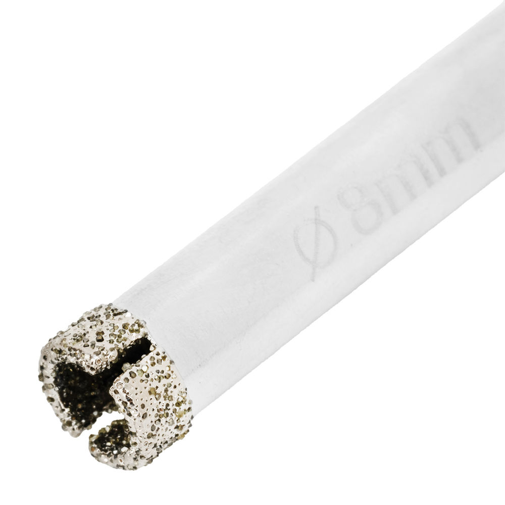 Сверло алмазное по керамограниту, 8 х 67 мм, трехгранный хвостовик, 2 шт Matrix (726083)