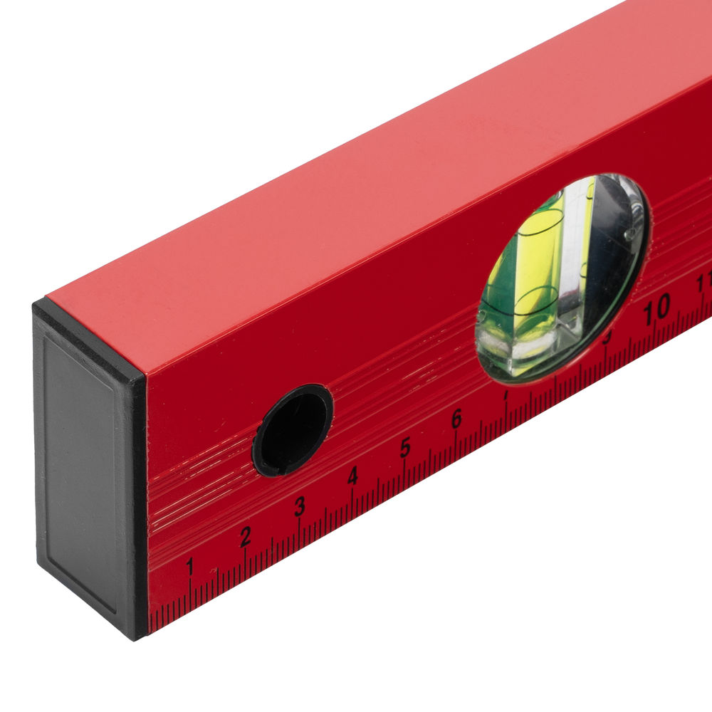 Уровень алюминиевый, 1000 мм, 3 глазка, красный, линейка Matrix (33229)