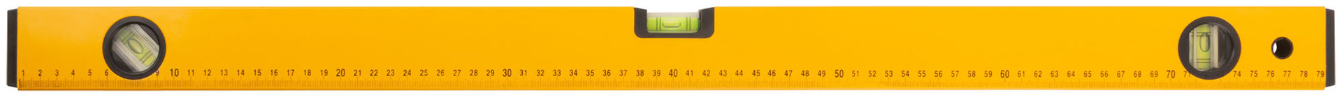 Уровень Магнит, 3 глазка, желтый усиленный корпус, магниты, шкала, Профи 800 мм (18248)