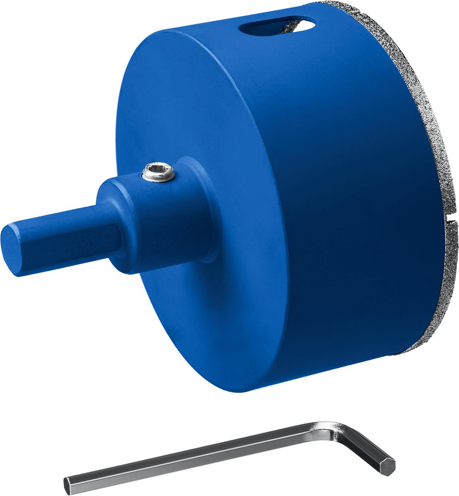 Коронка алмазная АГК, d 68 мм, центр. сверло, трехгранный хвост, Р60 ЗУБР Профессионал 29850-68