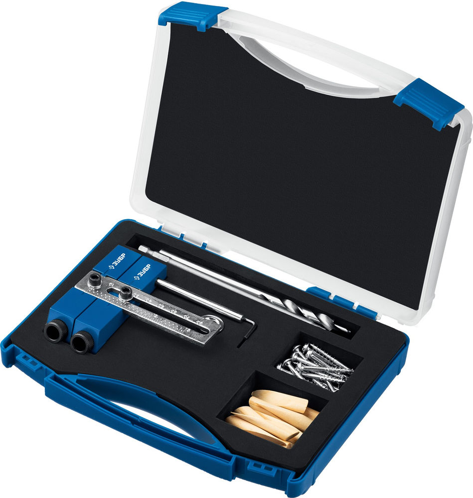 Кондуктор регулируемый для глухих отверстий два отверстия ЗУБР Профессионал 30081