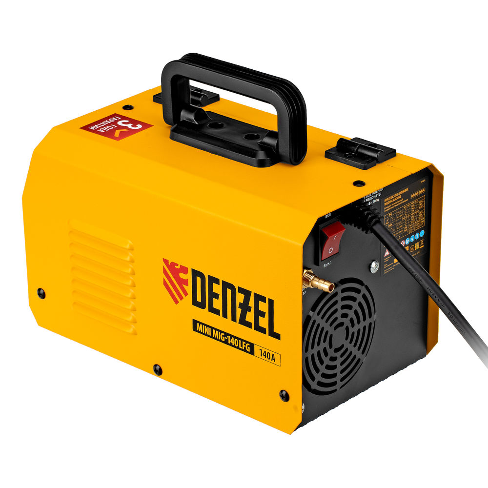 Аппарат инвертор. полуавтомат. сварки Mini MIG-140LFG, 140 А, ПВ 60%// Denzel (94305)