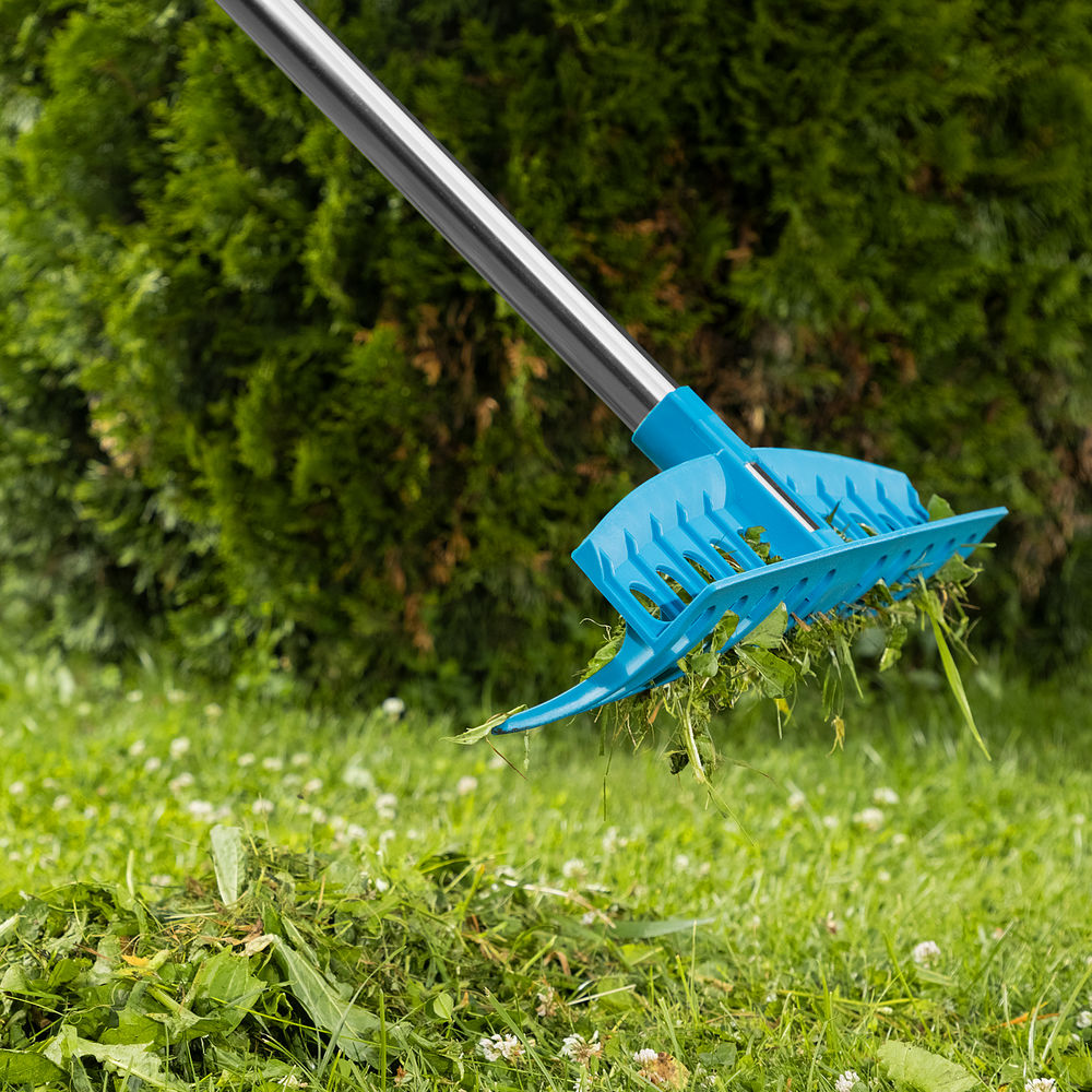 Грабли пластиковые, 400 мм, 12 прямых зубьев, усиленные, Luxe, Palisad (61732)