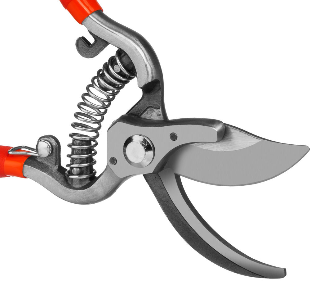 Плоскостной мини-секатор G-1, 150 мм, цельнокованые лезвия, стальные рукоятки, покрытие ПВХ GRINDA 423101