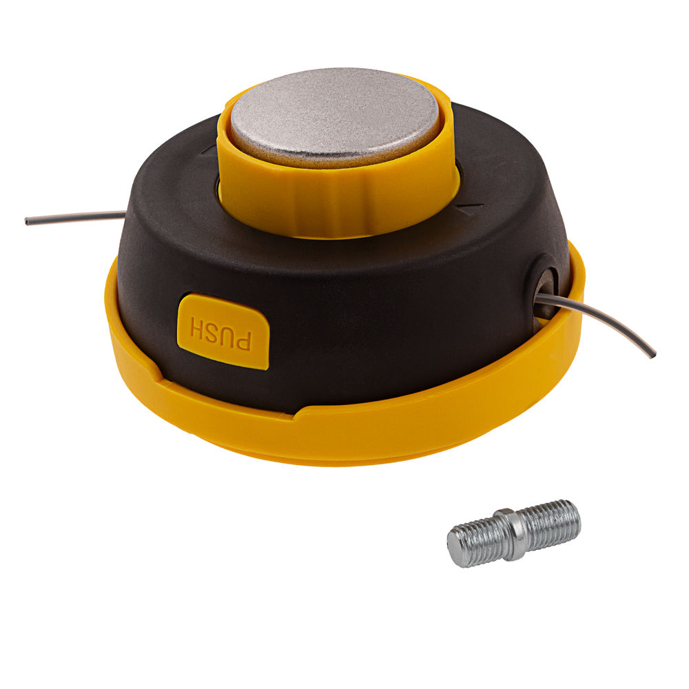 Катушка триммерная полуавтоматическая, легкая заправка лески, гайка M10x1.25, винт M10-M10, подшипник Denzel (96318)