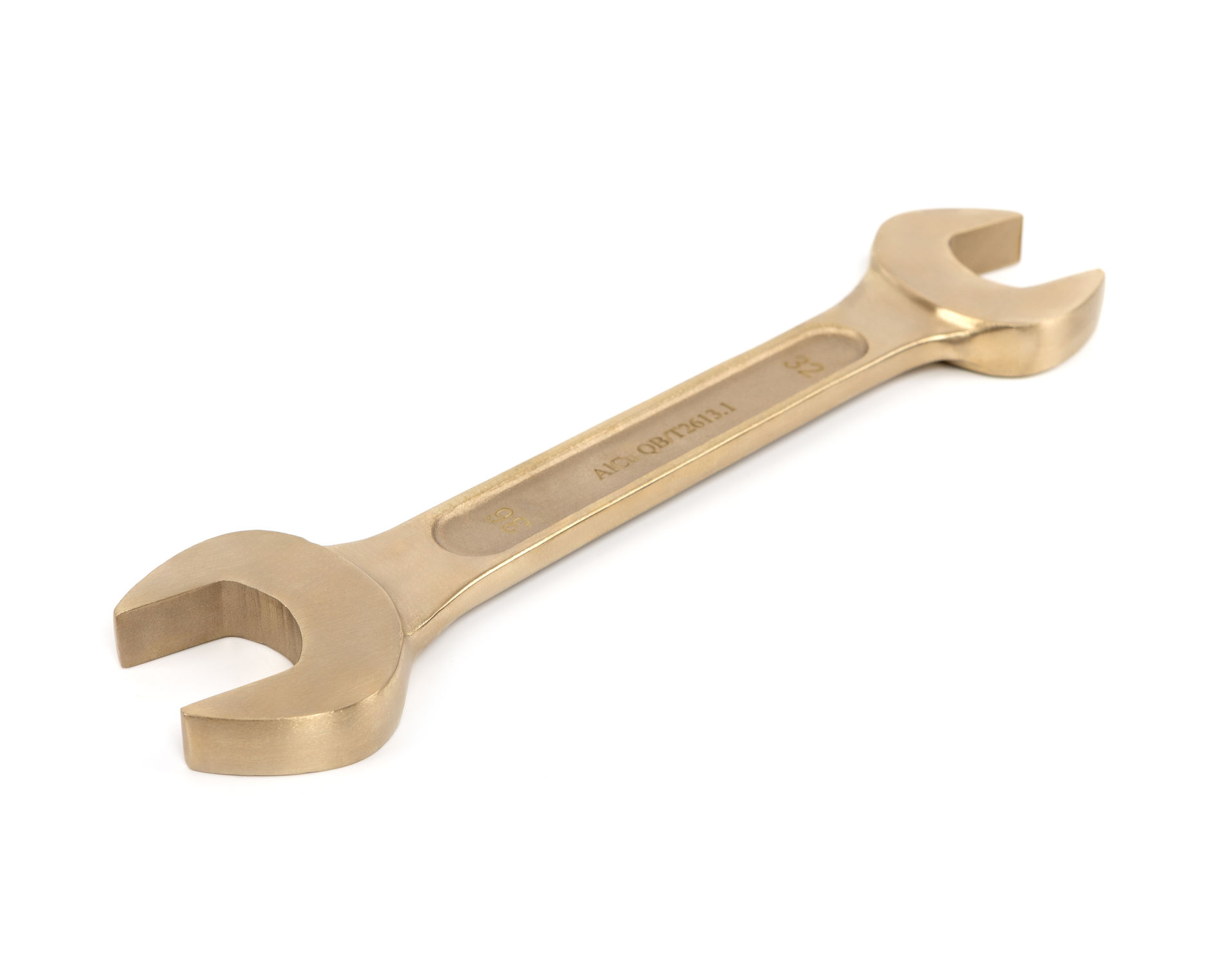 Ключ гаечный рожковый двусторонний 32х36 искробезопасный сплав AlCu 146-3236, HORTZ