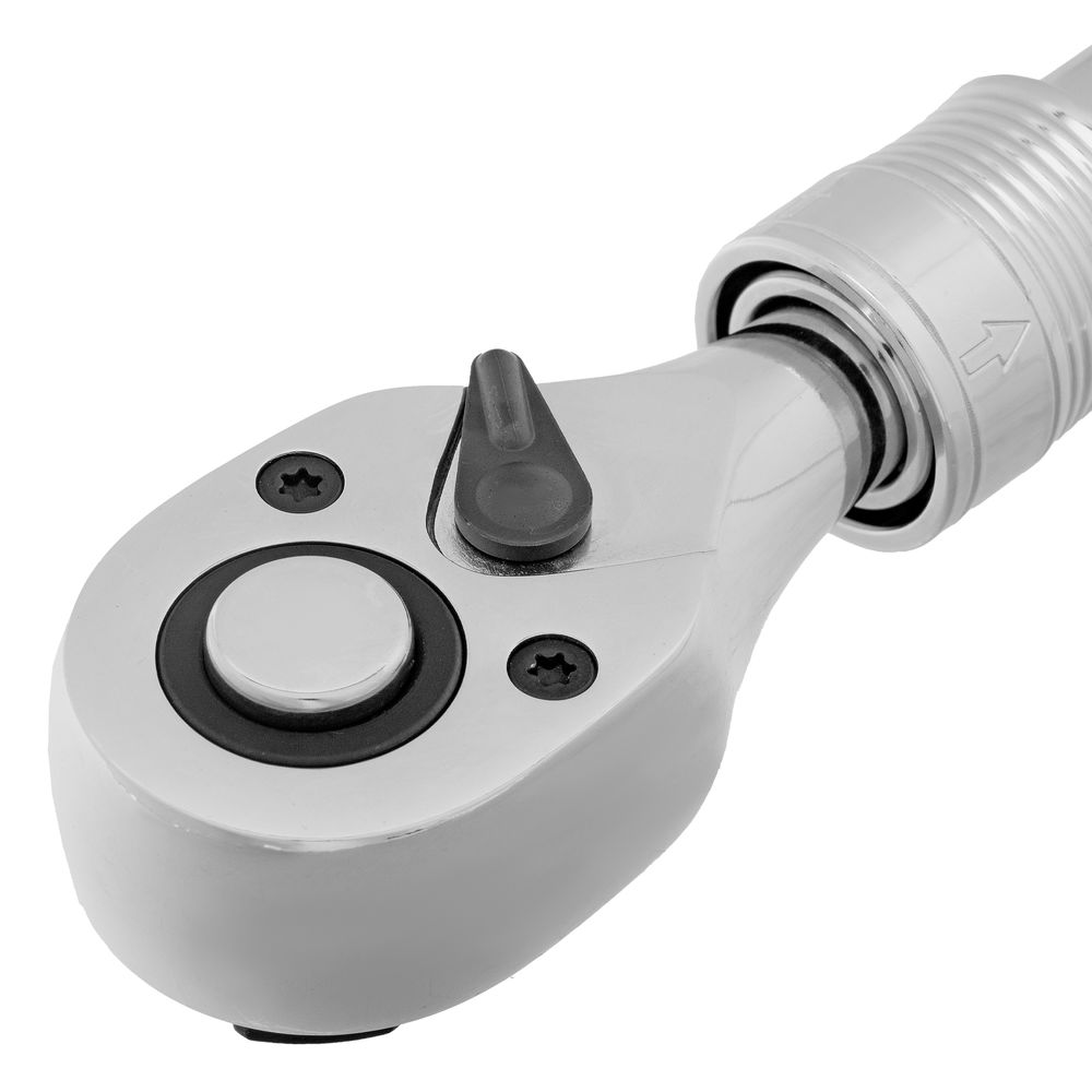 Ключ-трещотка телескопический 1/2, 305-445 мм, CrV, 72 зуба, с быстрым сбросом, хром Gross