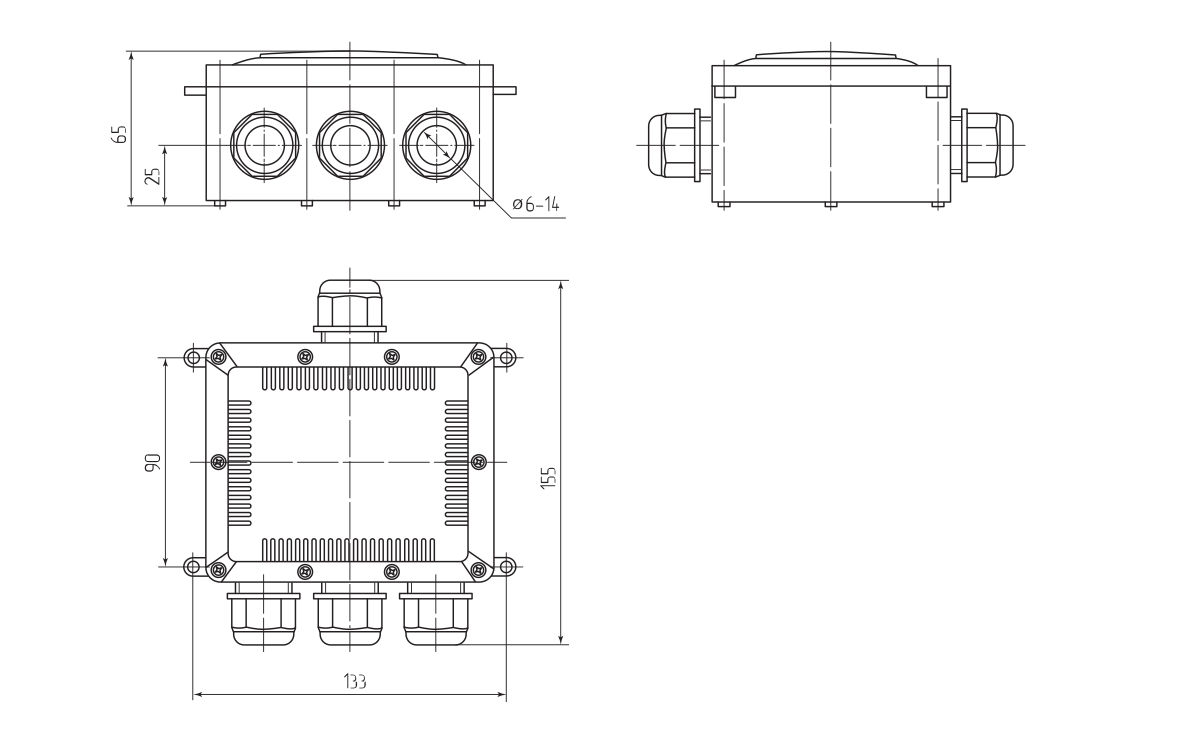 Коробка распределительная герметичная MG Box XL-4 IP68 (Fortisflex) (101764)