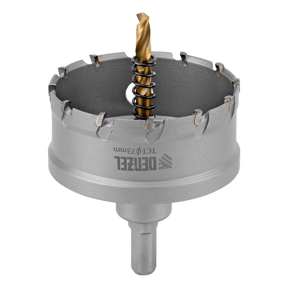 Коронка по металлу твердосплавная, 73 мм Denzel (724021)