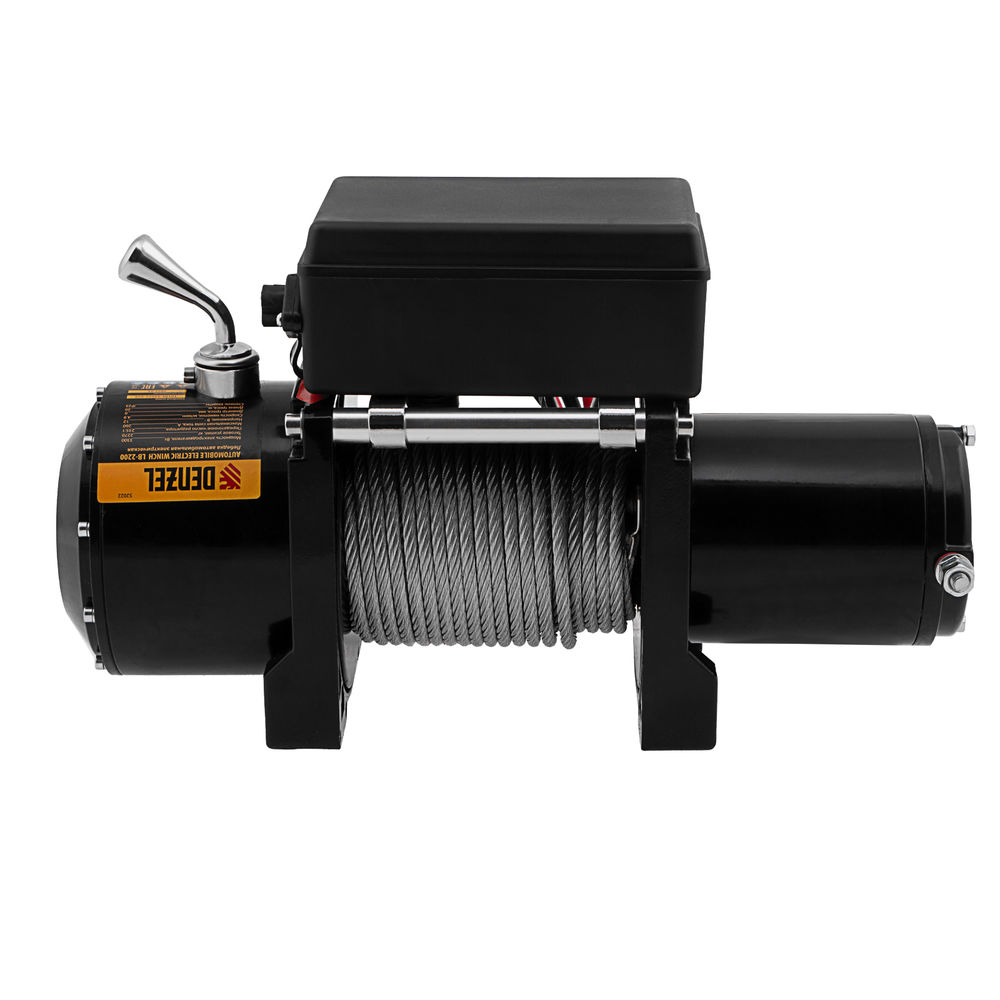 Лебедка автомобильная электрическая LB-2200, 2.2 т, 3.3 кВт, 12 В Denzel (52022)