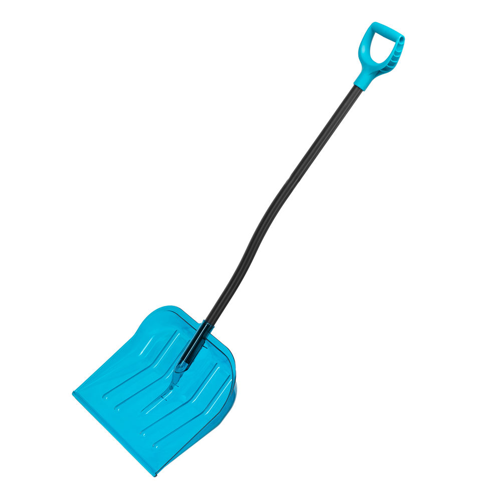 Лопата для уборки снега, поликарбонат, 475х400х1385мм, алюминиевый черенок, ПВХ оплетка, LUXE Palisad (61692)