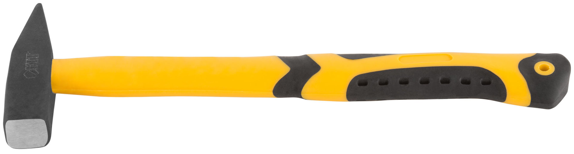 Молоток кованый, фиберглассовая усиленная ручка, антивибрационные накладки, Профи 300 гр. (44343)