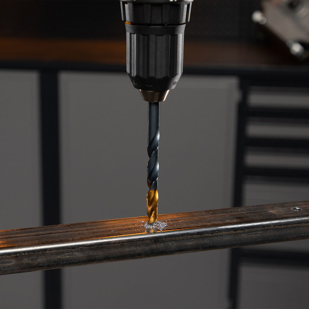 Набор сверл по металлу, 1-10 мм, HSS-Tin, Golden Tip, 19 шт Denzel (72321)