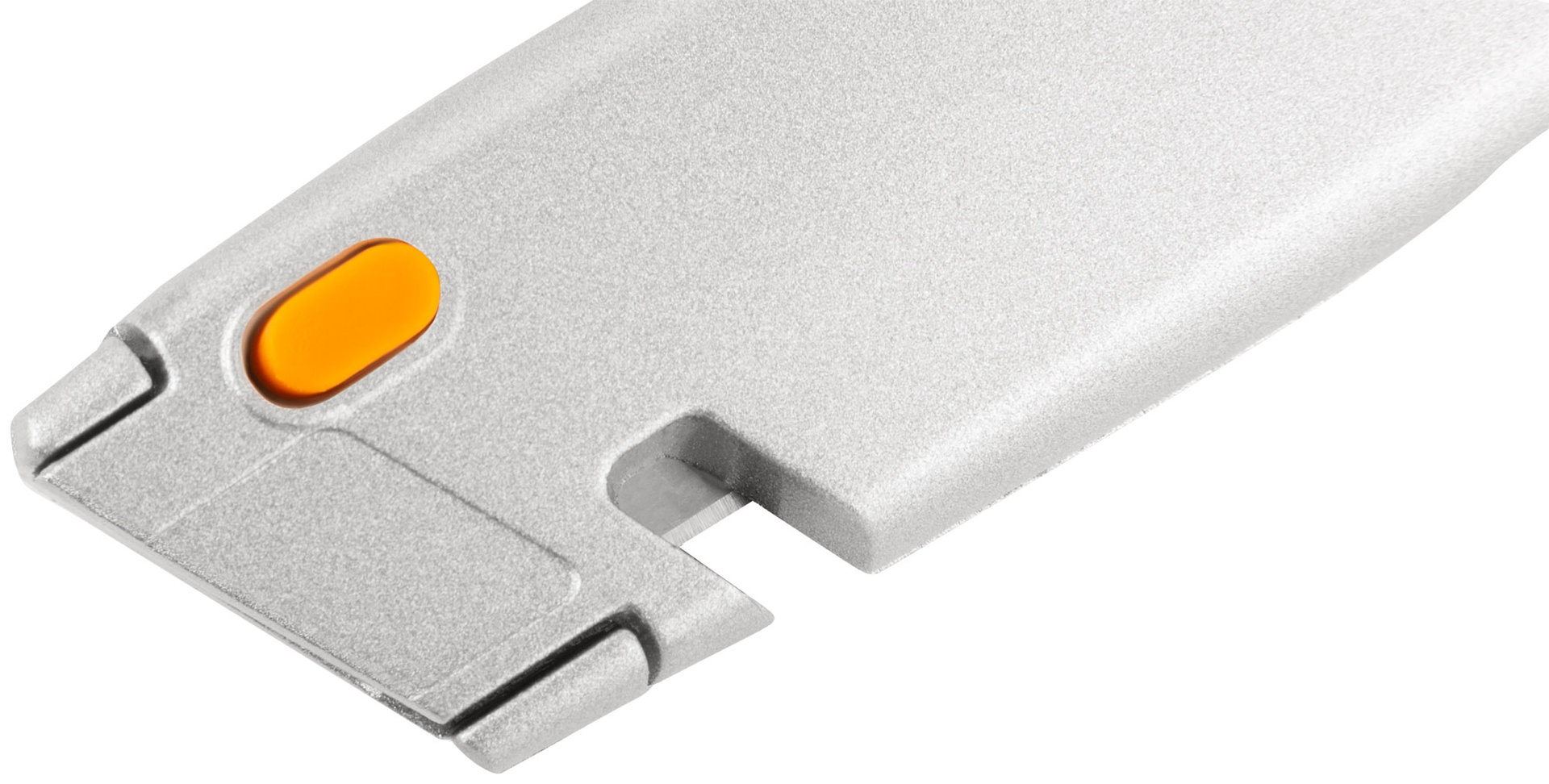 Нож для напольных покрытий серый, металлический корпус, кассета 4 лезвия (10342)