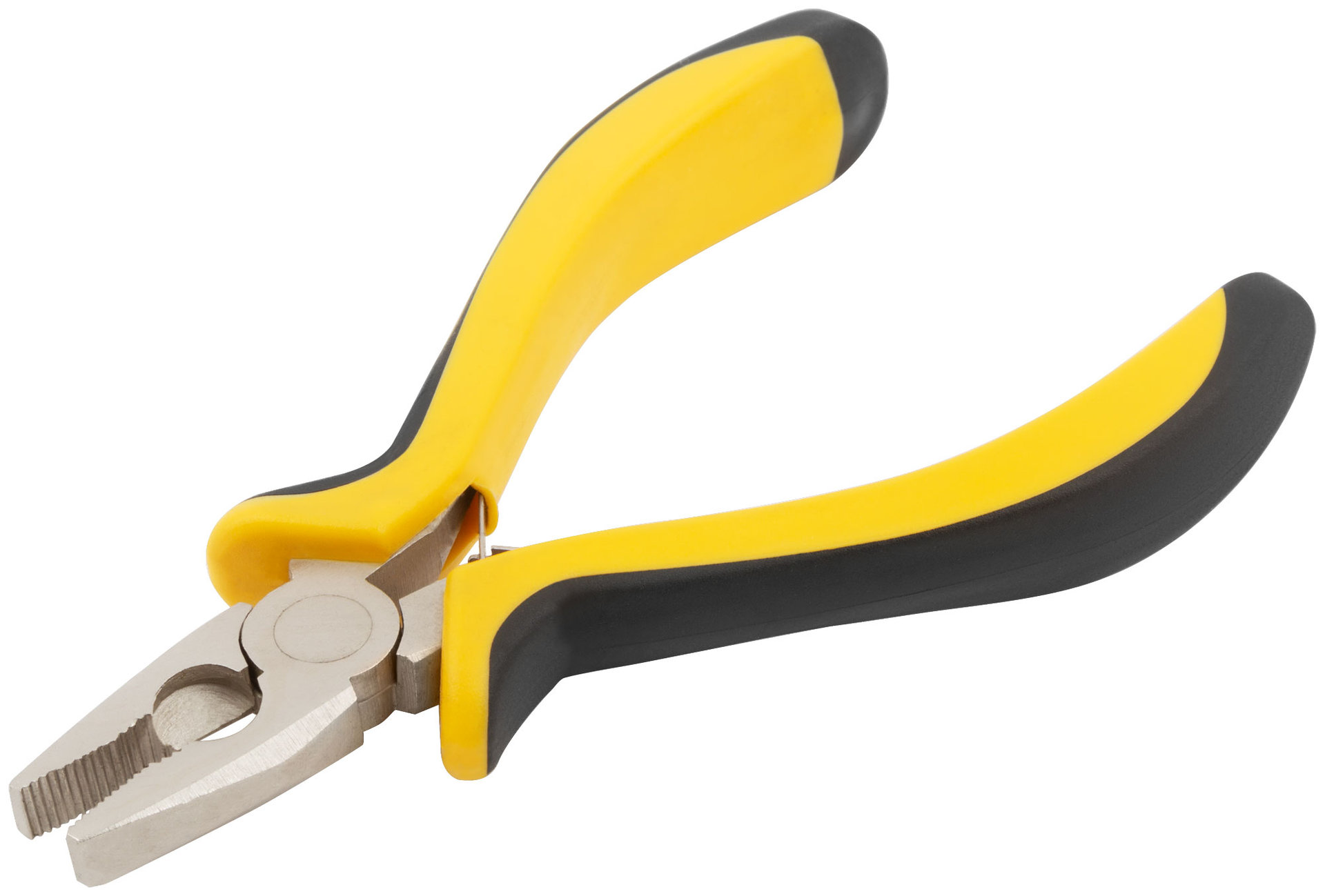 Плоскогубцы комбинированные мини Профи, никелированное покрытие, черн.-желт.мягк. ручки 125 мм (51632)
