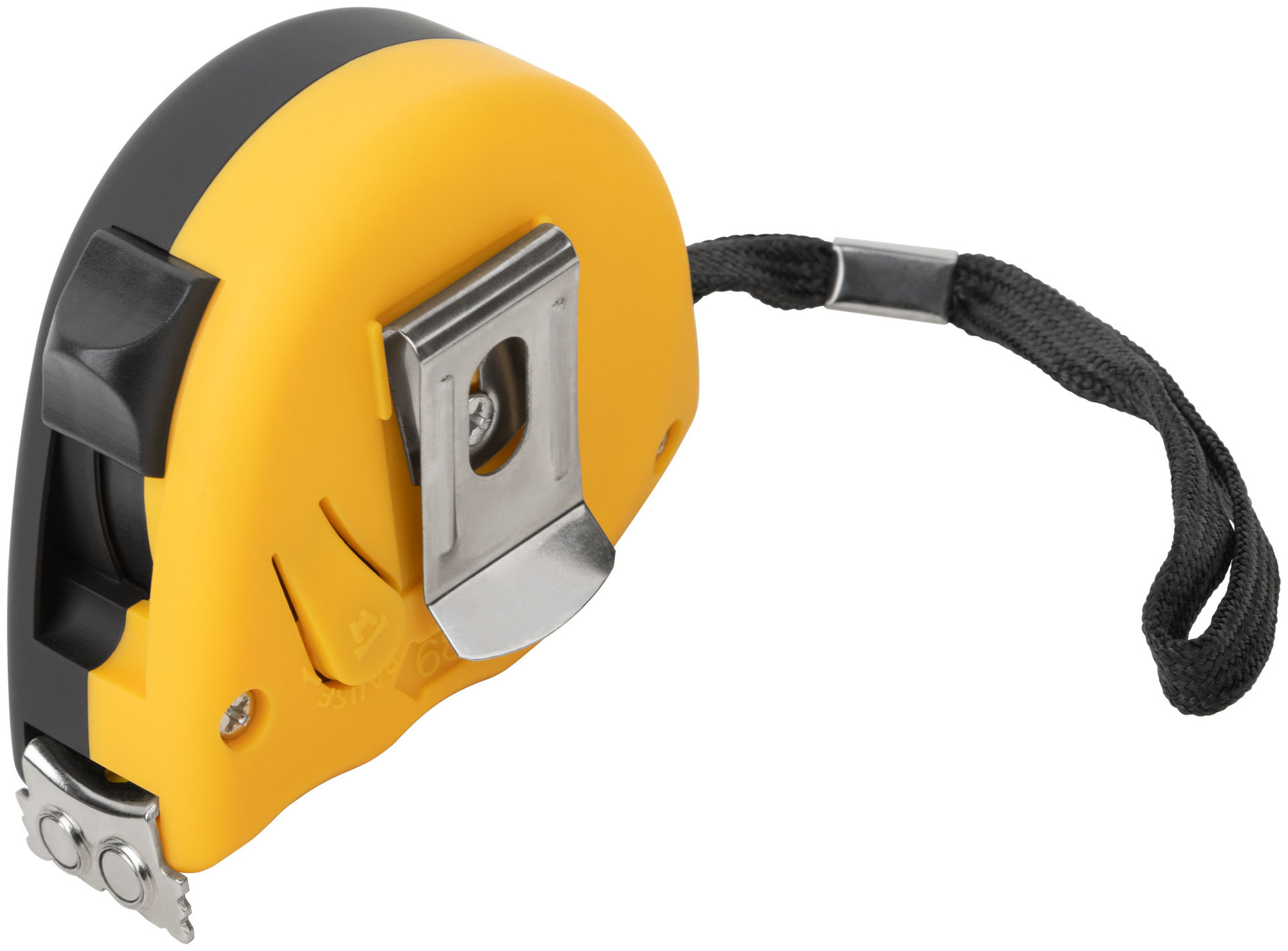 Рулетка Профи, калибр.лента, нейлон.покр., магн.крючок, эласт.корпус черн-желт., двойн.стопор 3 м х 16 мм