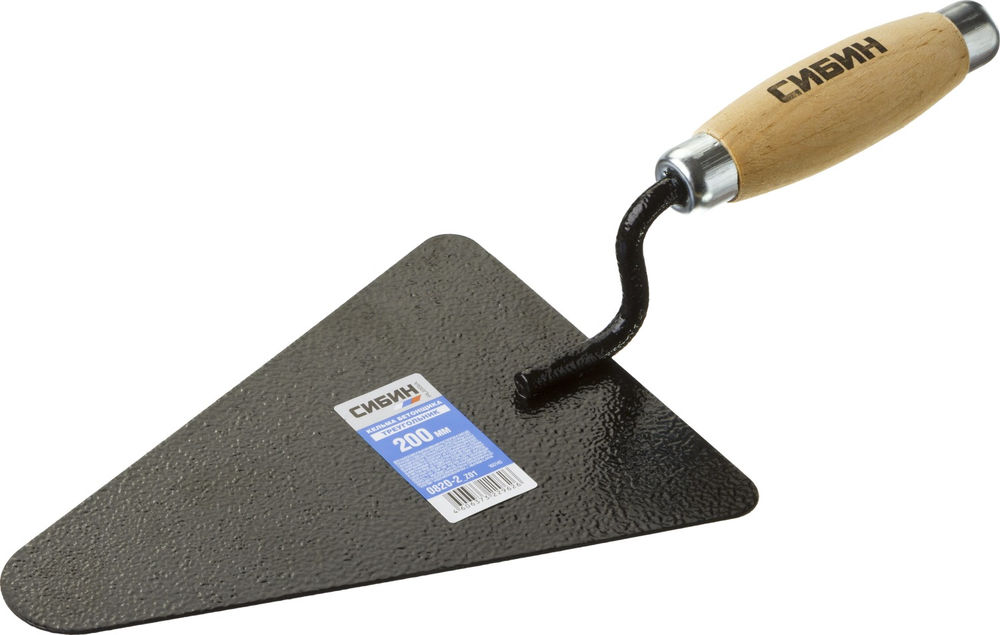 Кельма бетонщика 195 х 135 мм, деревянная ручка СИБИН 0820-2_z01