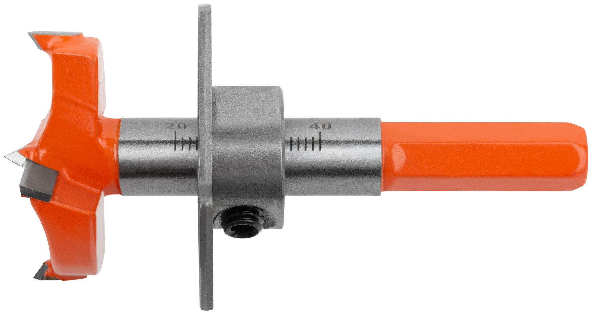 Сверло Форстнера (фреза) с карбидными вставками и ограничителем глубины 35 мм (36517)