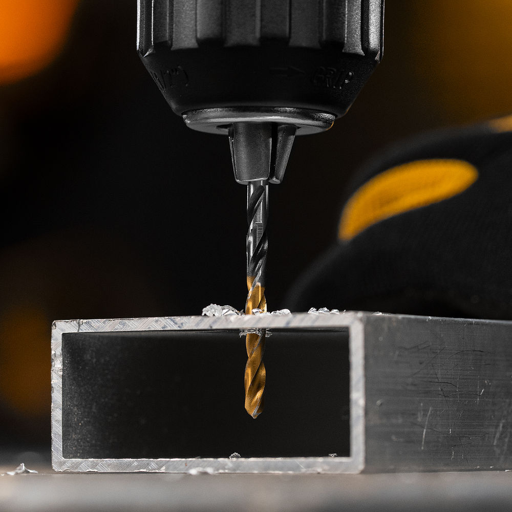 Сверло спиральное по металлу 3,5 x 70мм, Р6М5, Golden Tip, многогранная заточка, 2шт. Denzel (718270)