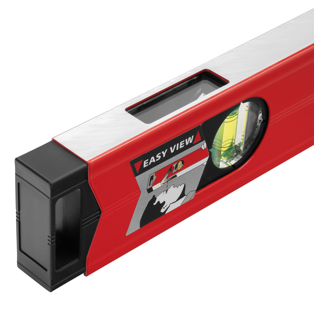 Уровень алюминиевый магнитный, 1200 мм, фрезерованный, 3 глазка (1 зеркальный) усиленный Matrix (34712)