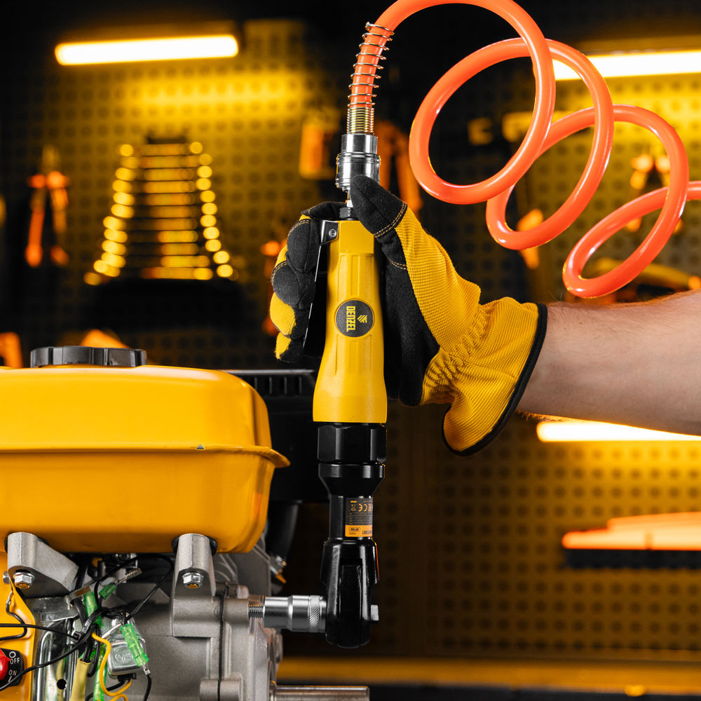 Усиленная пневмотрещотка RP100, 1/2, 160 об/мин, 100 Нм Denzel