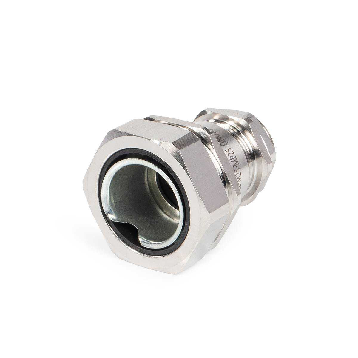 Ввод кабельный для металлорукава из нержавеющей стали ВК-М25(13-18 мм)-МР25 (INOX) (Fortisflex) (88170)