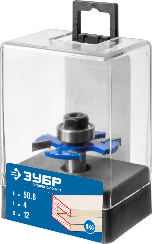 Фреза горизонтально-пазовая 50.8 x 4 мм, хвостовик 12 мм ЗУБР Профессионал 28757-50.8-4-12