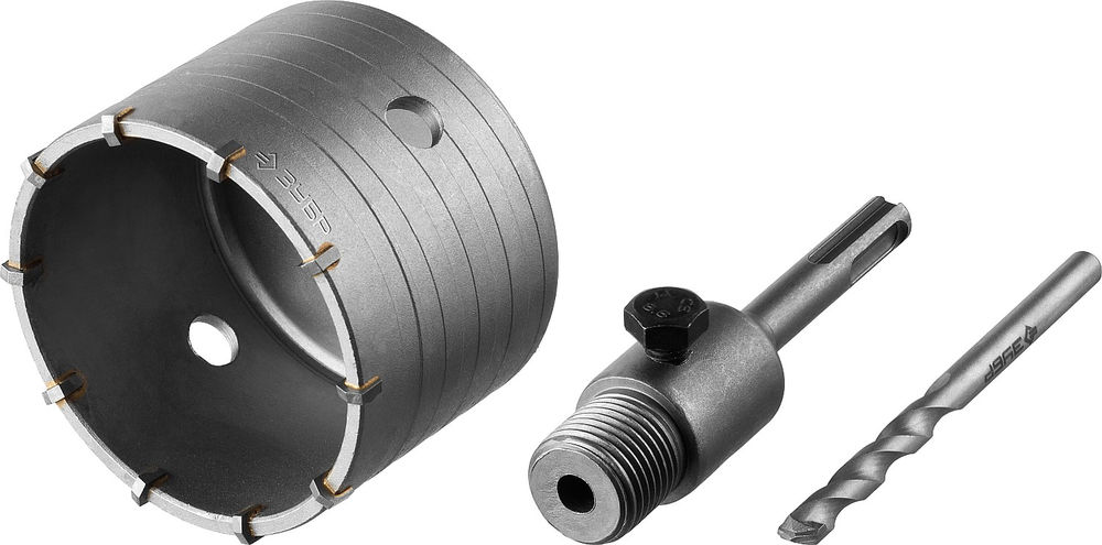 Коронка по бетону с оснасткой 80 мм, SDS-Plus, 10Т ЗУБР 29211-80