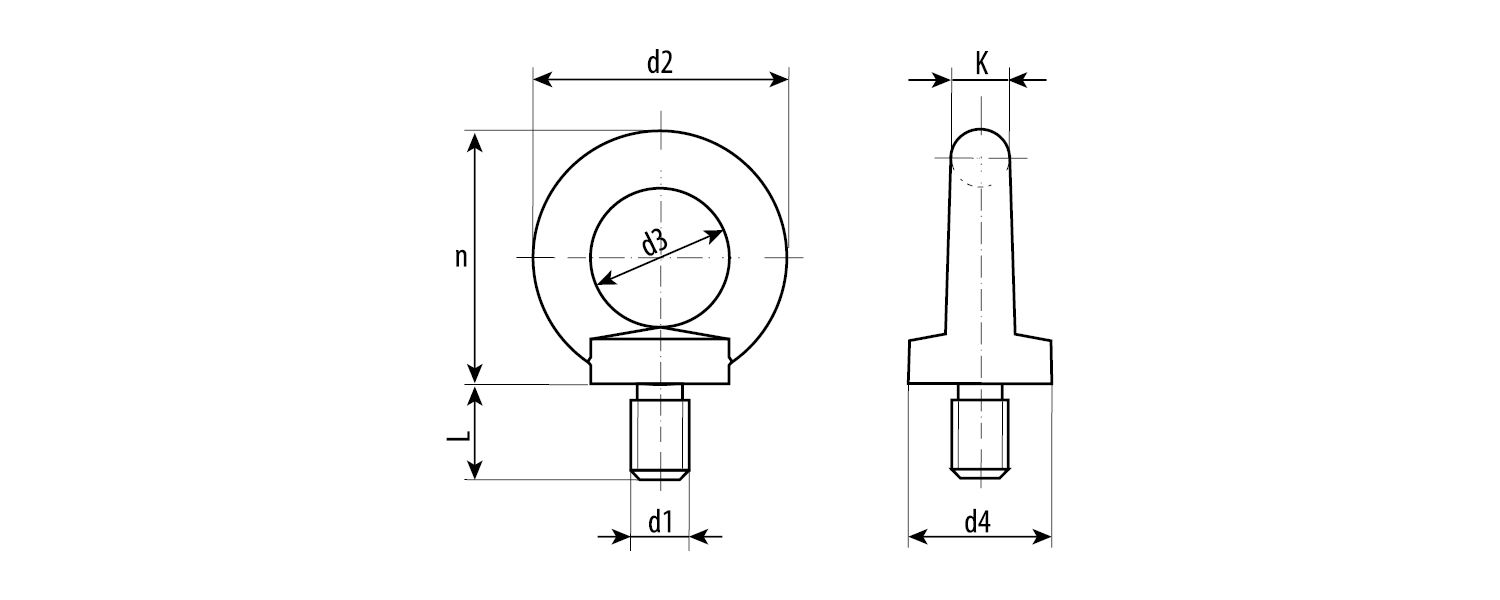 ЗУБР DIN 580, М10, 15 шт, кованый рым-болт, Профессионал (4-304315-10)