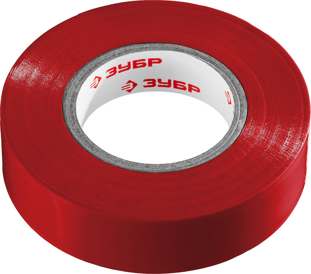 Изолента ПВХ ЭЛЕКТРИК-20 19 мм x 20 м, 6000 В, красная, не поддерживает горение ЗУБР Профессионал 1234-3_z02