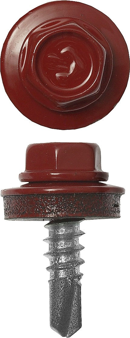 ЗУБР СКМ 3003, 25 х 5.5 мм, рубин.-красн., 420 шт (2,44 кг.), кровельный саморез, Профессионал (4-300315-55-025-3003)