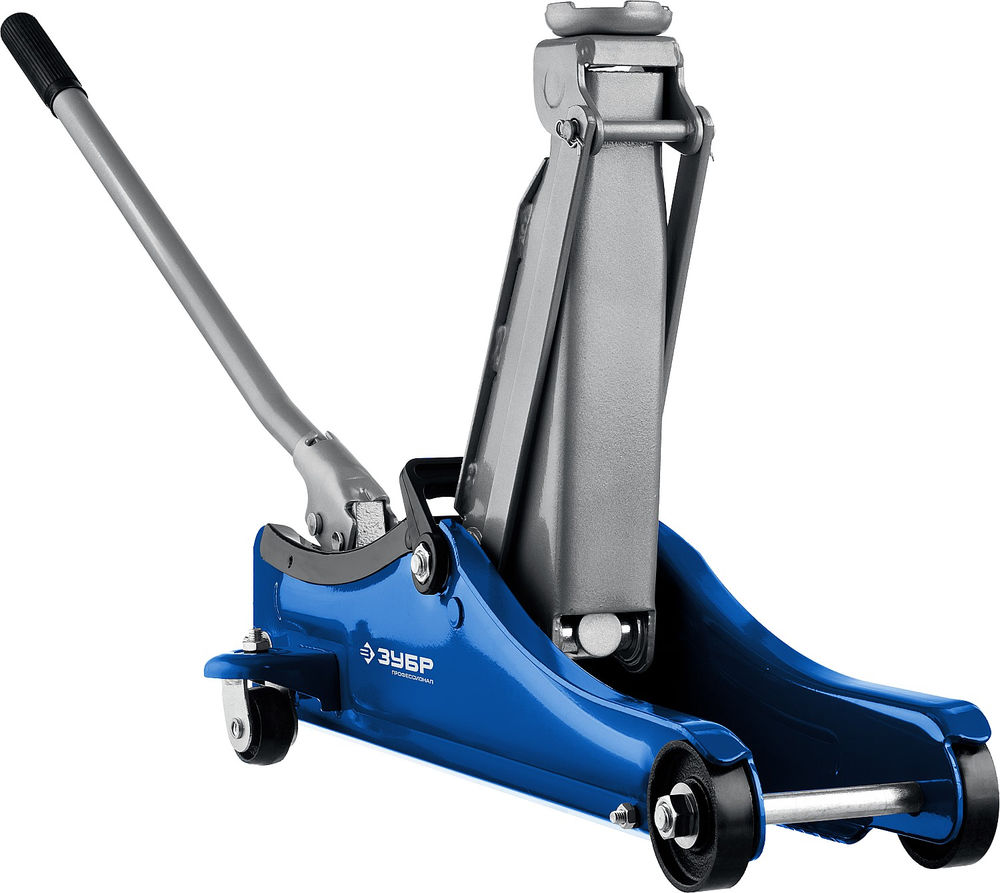 Подкатной домкрат с увеличенным подъемом и низким подхватом 2 т 80 - 380 мм Профессионал ЗУБР Т-55 43058-2