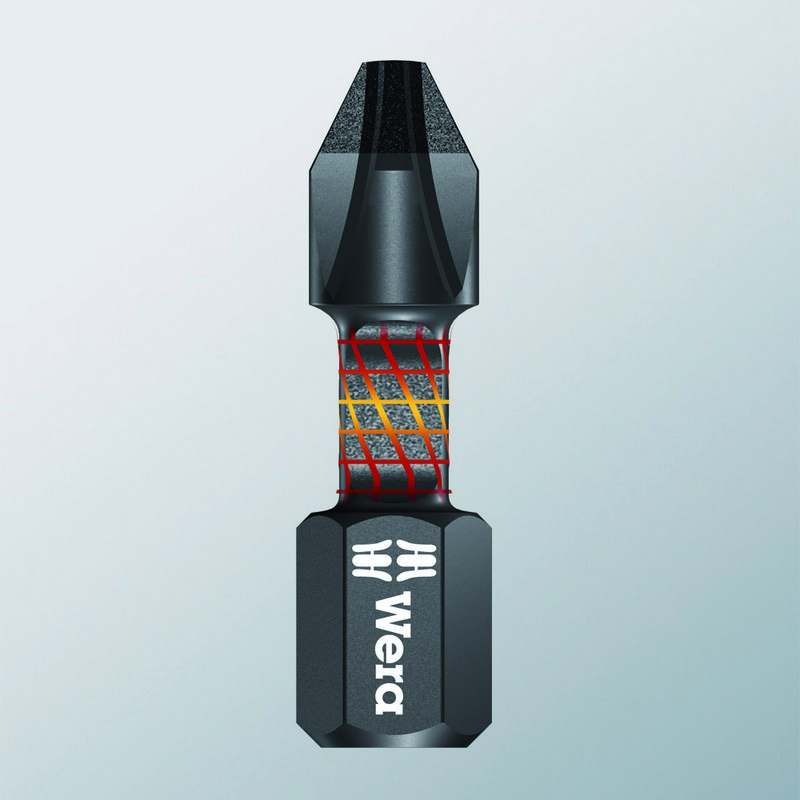 Бита ударная PZ 2 x 25 мм алмаз 1/4 C6.3 Impaktor серия 855/1 IMP DC PZ Wera WE-057621