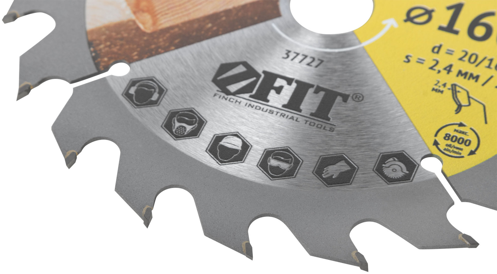 Диск пильный для циркулярных пил по дереву 160 х 20/16 х 20T (37727)