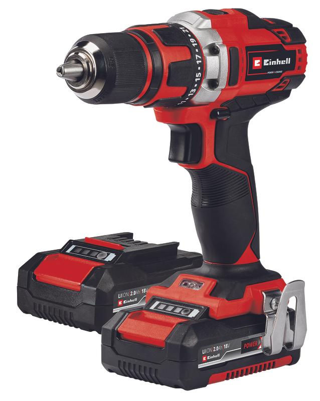 Дрель аккумуляторная Einhell PXC TE-CD 18/40-1 Li, 18В,40Нм,патрон 13мм,2x2,0Ач,кейс (4514228)