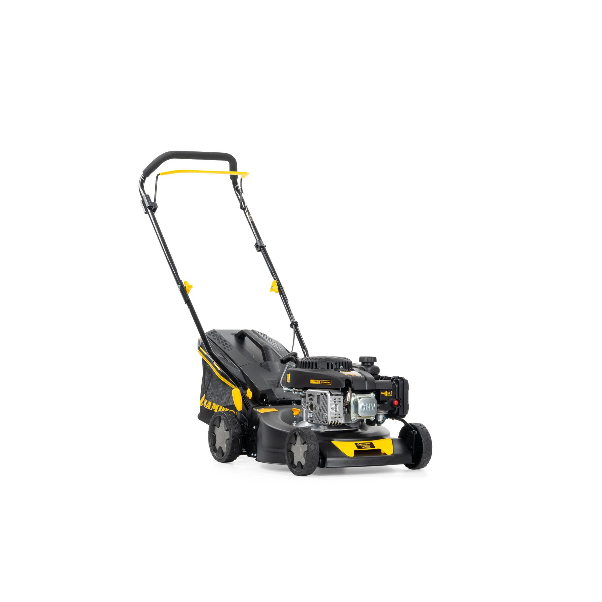 Газонокосилка CHAMPION LM4222 (2,2кВт 418мм 40л 20-70мм 1рычаг/6, 17кг 2в1) (LM4222)