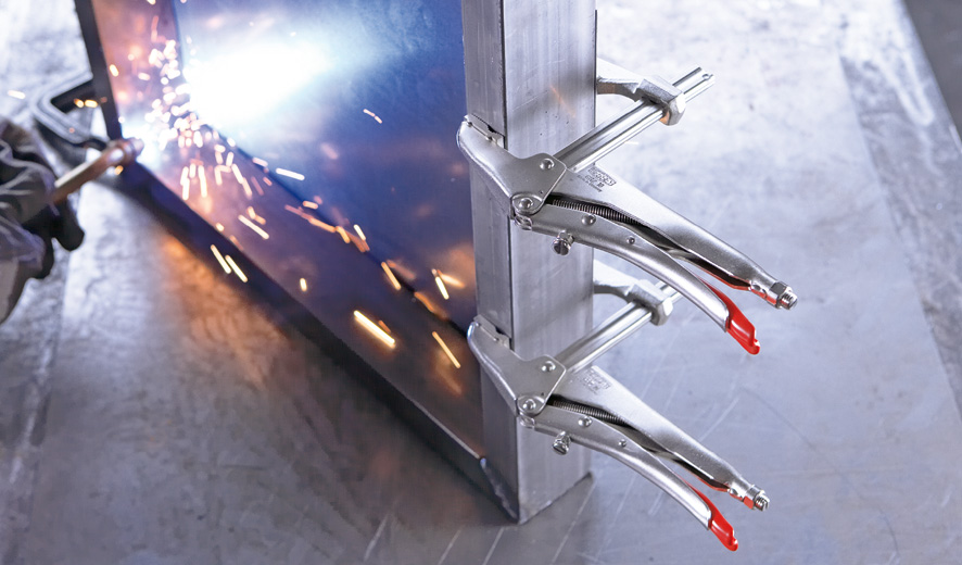 Зажим цанговый - Струбцина параллельная 100/65, для маленьких круглых деталей GRZ10 BE-GRZ10