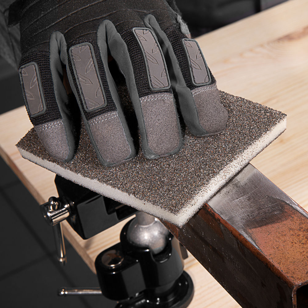 Губка для шлифования, 125 х 100 х 10 мм, мягкая, 3 шт, P 60/80, P 60/100, P 80/120 Matrix (75715)