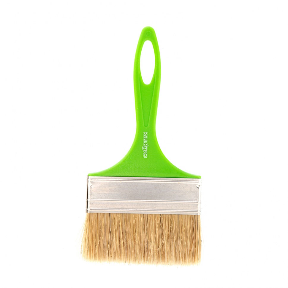 Кисть флейцевая Евро, 100 x 8, натуральная щетина, пластиковая ручка Сибртех (83304)