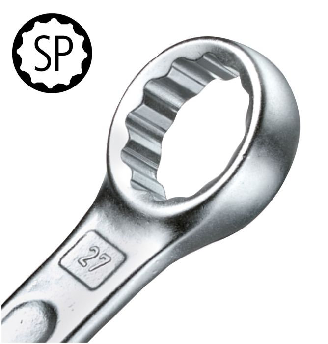 Ключ гаечный комбинированный 18 мм, Cr-V, хром, DIN 3113A, HEYCO HE-50810018080