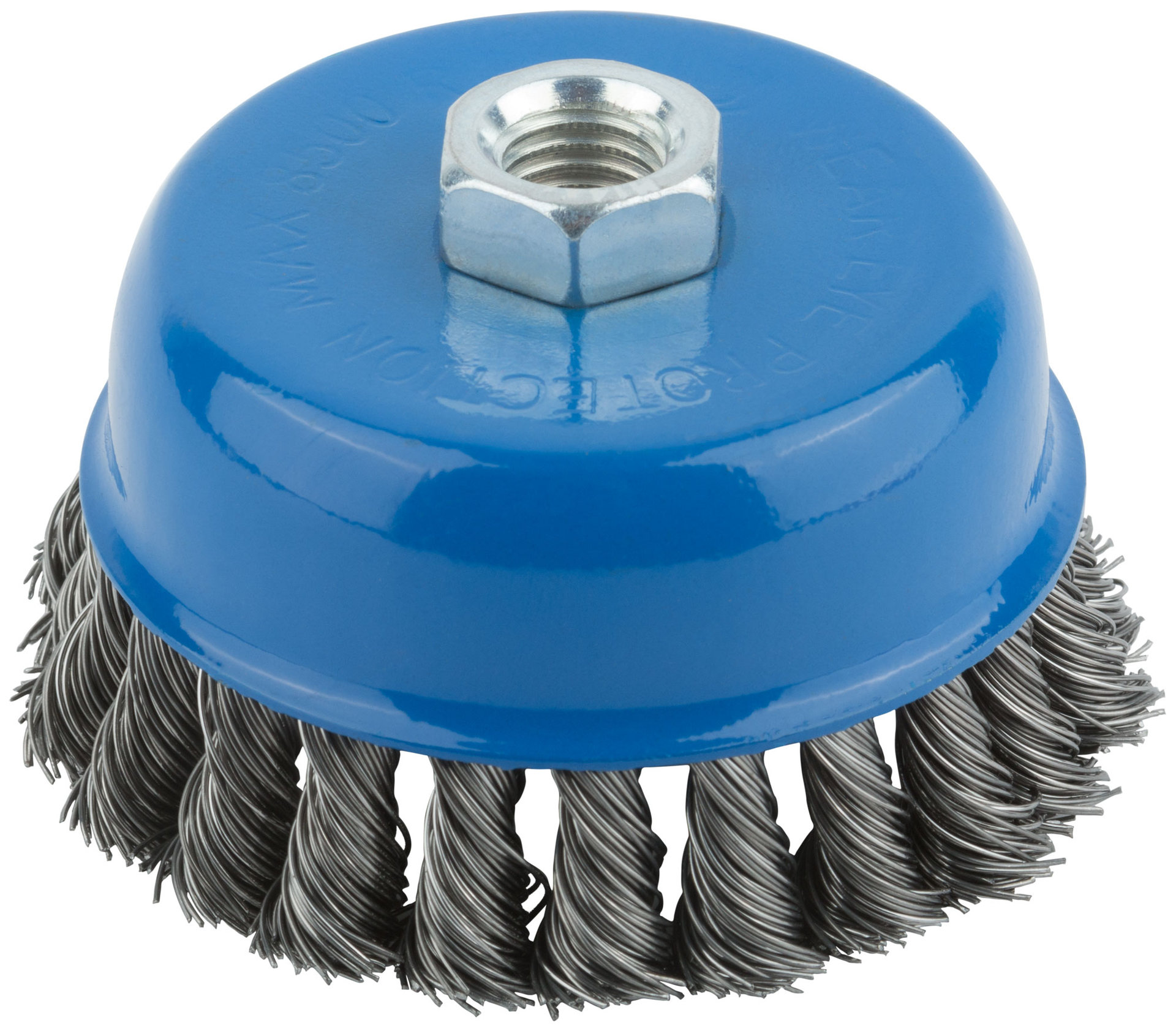Корщетка, тип чашка, гайка М14, стальная витая проволока 100 мм (38953М)