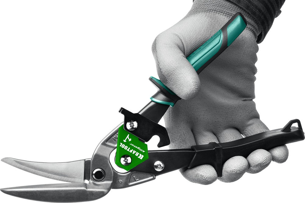 Ножницы по металлу 280 мм левые усиленные с выносом Alligator KRAFTOOL 2328-LL