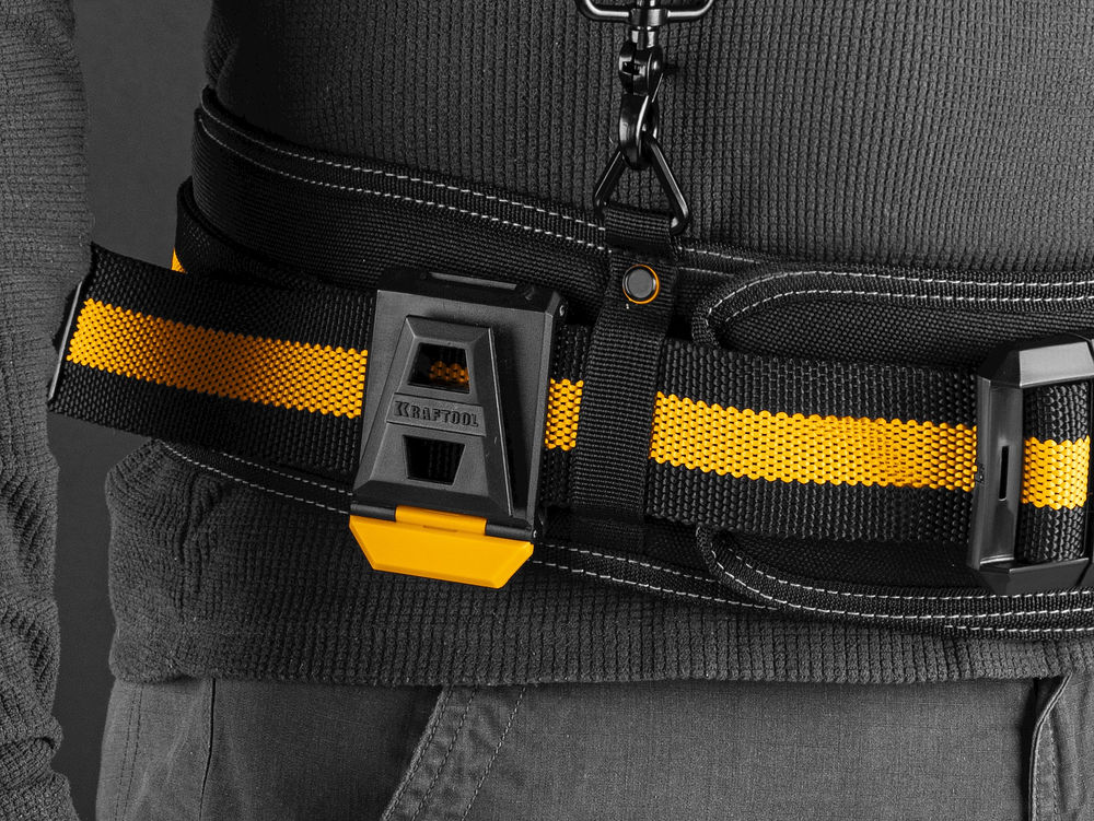 Пояс монтажника в комплекте: пояс монтажника, большая сумка, малая сумка KBS-3 KRAFTOOL 38762
