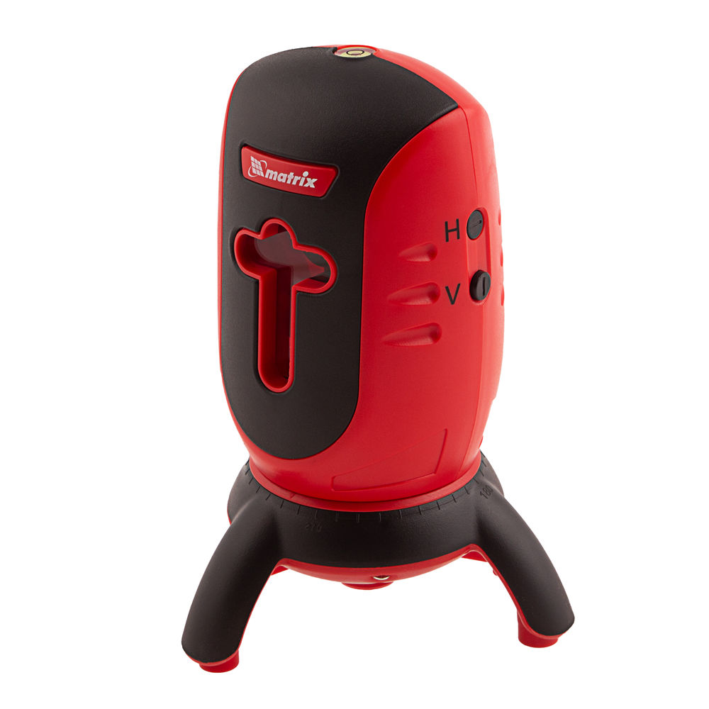 Лазерный уровень ML01T, дальность 10 м, точность ± 0,5 мм, / 1 м, длина волны 650 нм, проекция 1 вертикальная 1 горизонтальная плоскость, резьба под штатив 5/8, штатив в комплекте Matrix (35063)