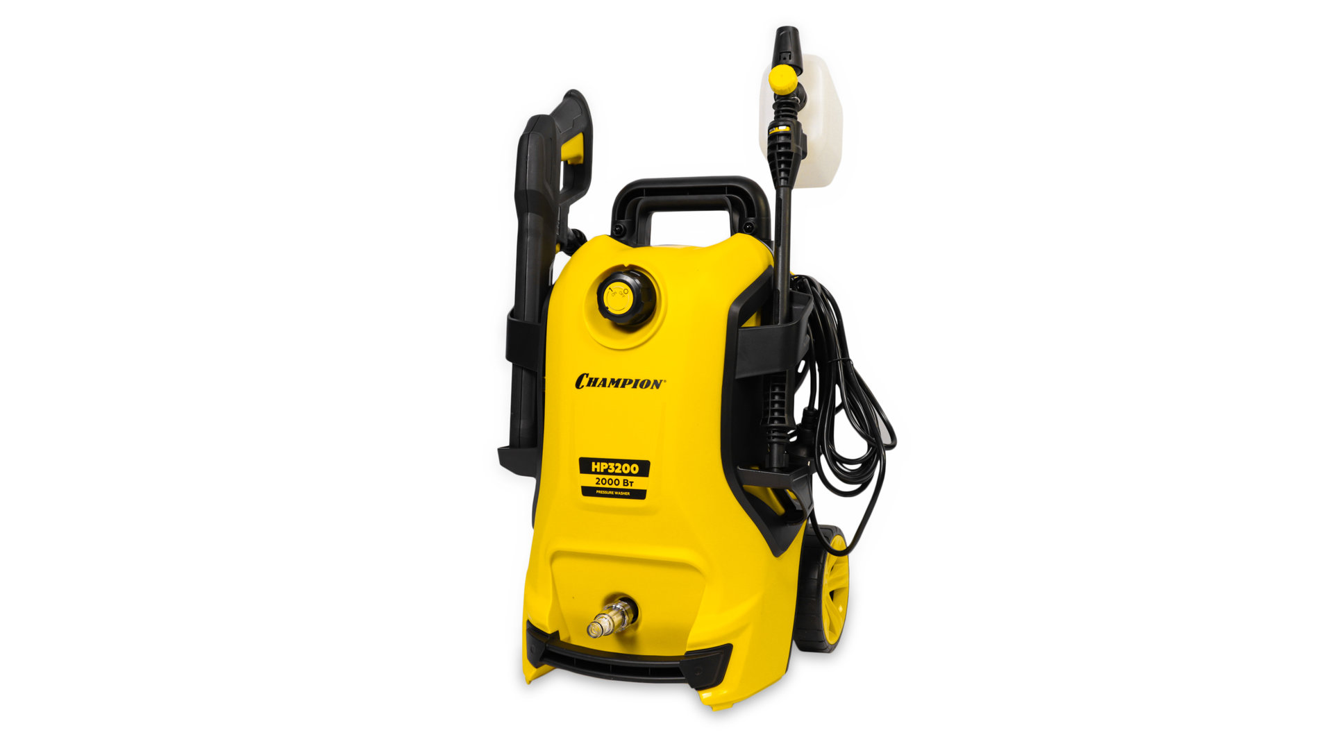 Мойка CHAMPION HP3200 (2,0кВт 105бар t 40С 5,5л/мин 15,3кг асинхронный, пеногенератор) (HP3200)