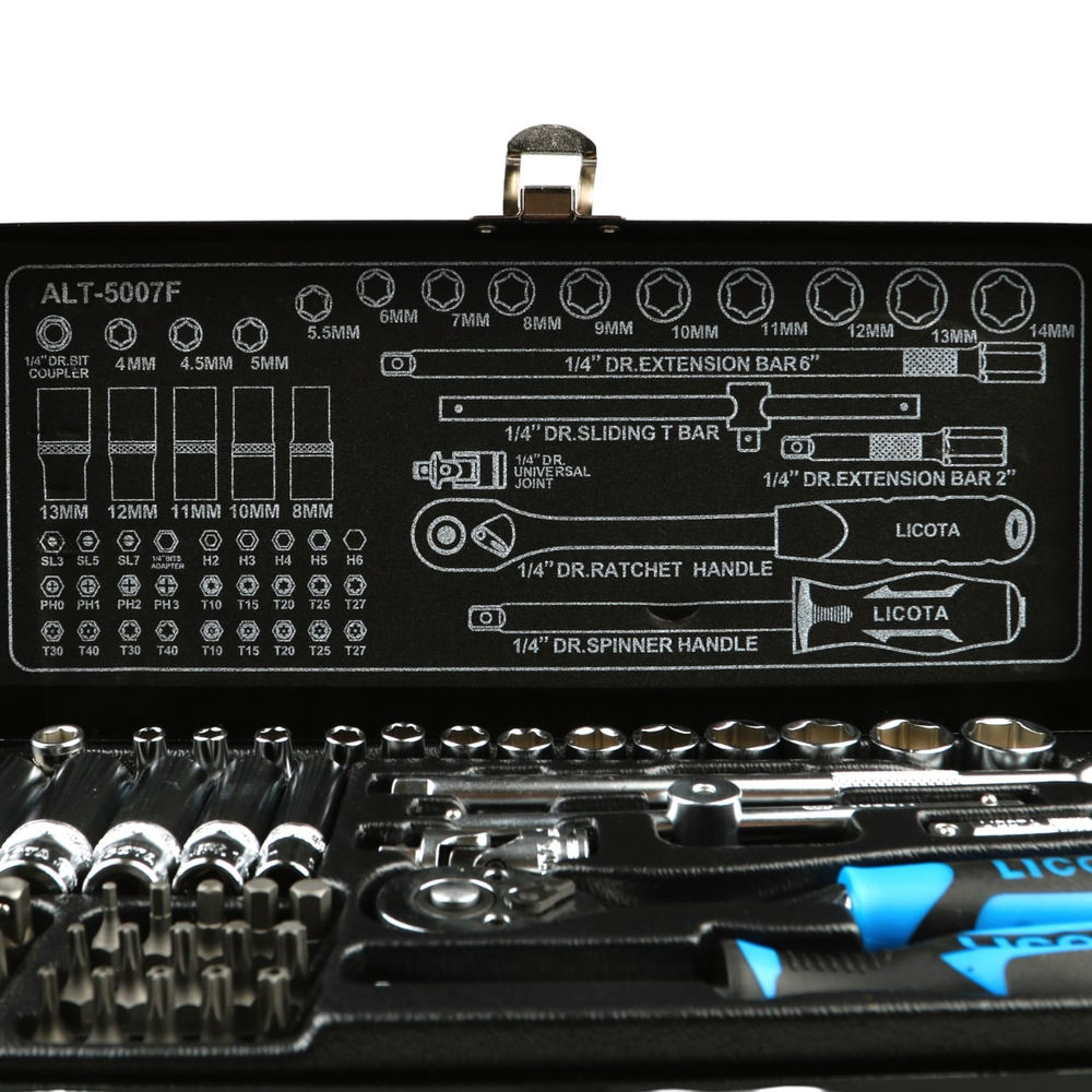 Набор торцевых головок 52пр 1/4 Licota ALT-5007F