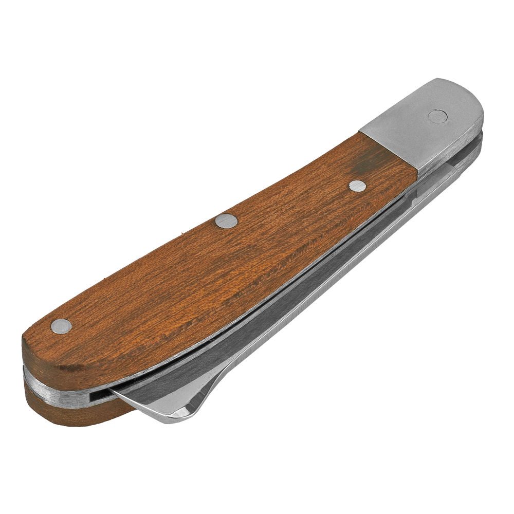 Нож садовый складной, копулировочный, 173 мм, деревянная рукоятка, Palisad (79002)