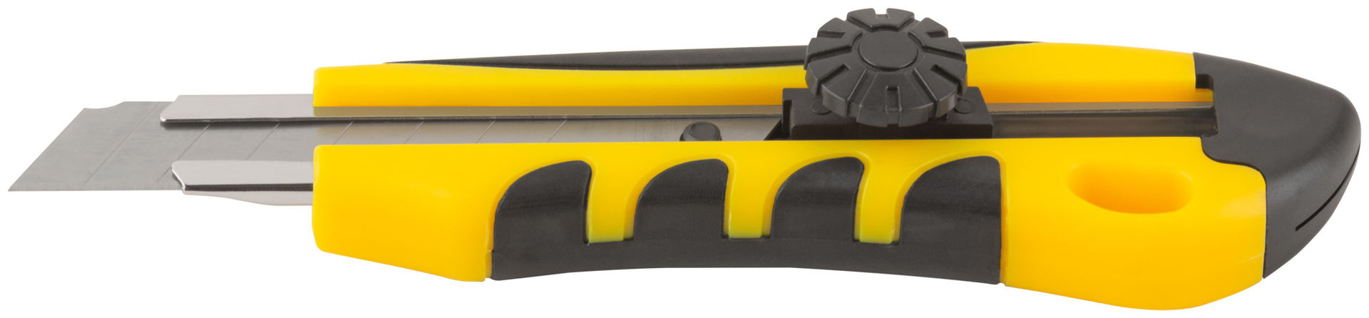 Нож технический 18 мм усиленный прорезиненный, вращ.прижим (10253)